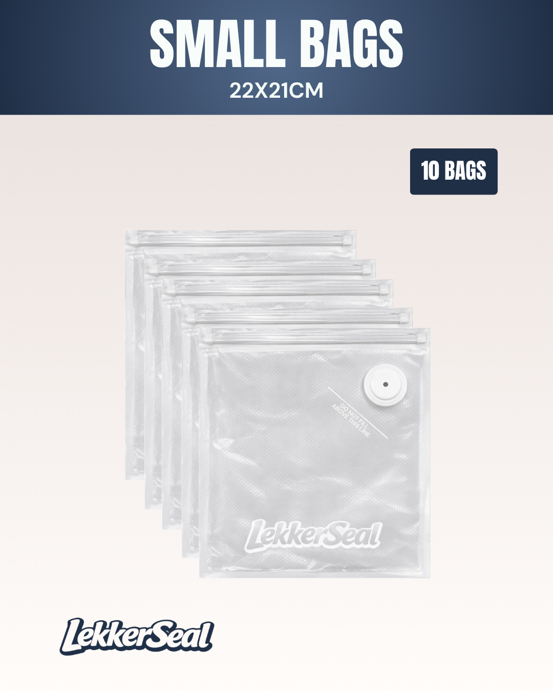 Reusable Vacuum Bags - Small (22x21cm)