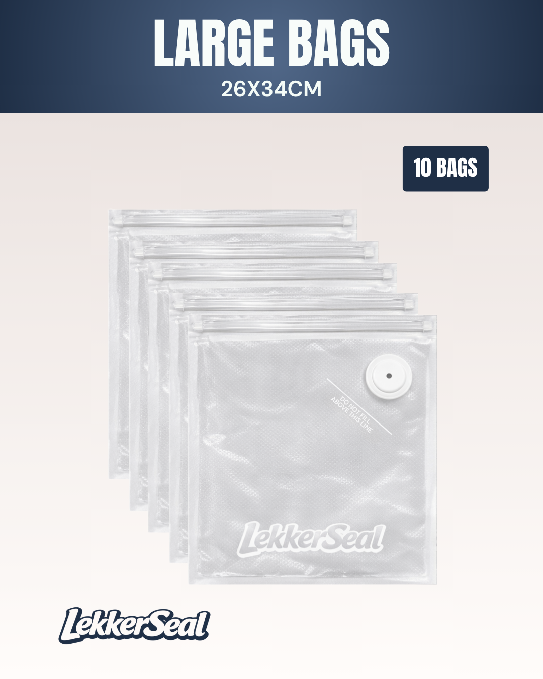 Reusable Vacuum Bags - Large (26x34cm)